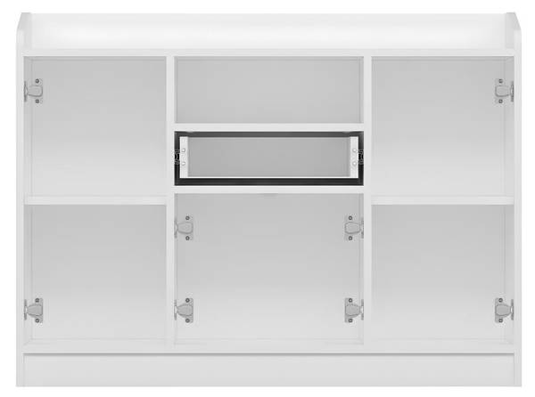 Buffetschrank MIZOTA Weiß - Holz teilmassiv - 35 x 90 x 120 cm