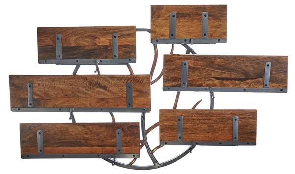 Wandregal EDEN Braun - Massivholz - 18 x 81 x 115 cm