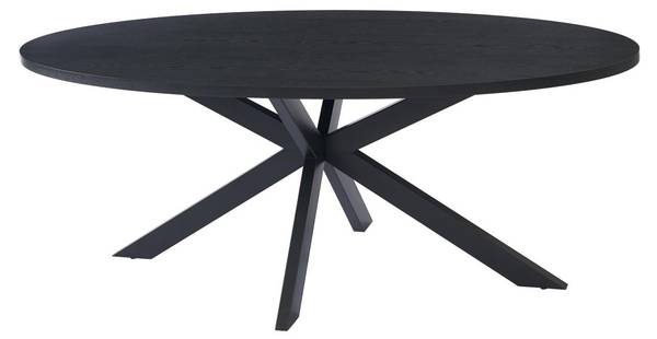 Esstisch LINIOMA Schwarz - Holz teilmassiv - 100 x 76 x 200 cm