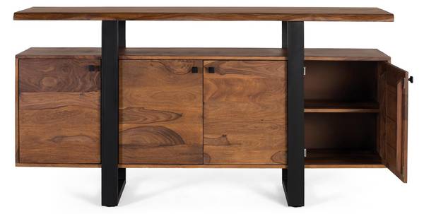 Sideboard 1595 Braun - Massivholz - 45 x 90 x 175 cm