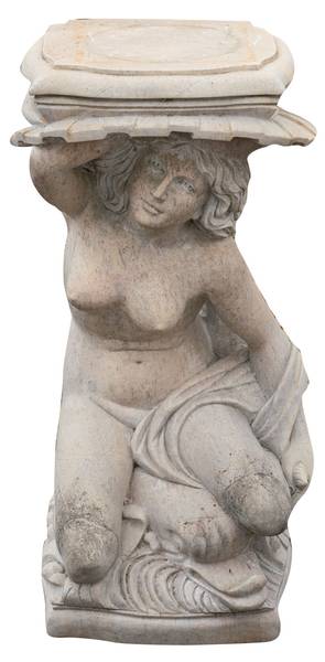 Statuen 2 KÖNIG DER MEERE Weiß - Marmor - 78 x 130 x 80 cm
