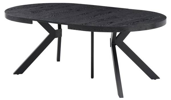 Ausziehbarer Tisch KOMONI Schwarz - Holz teilmassiv - 120 x 76 x 300 cm