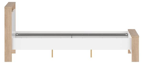 Bett Next Weiß - Holz teilmassiv - 151 x 93 x 225 cm
