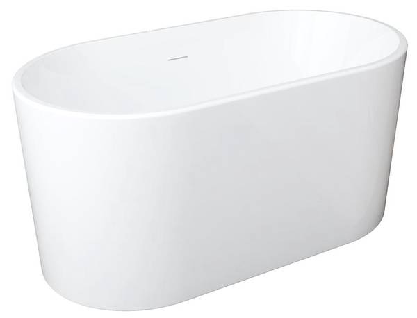 Baignoire îlot APOGON Blanc - Fibres naturelles - 71 x 58 x 130 cm