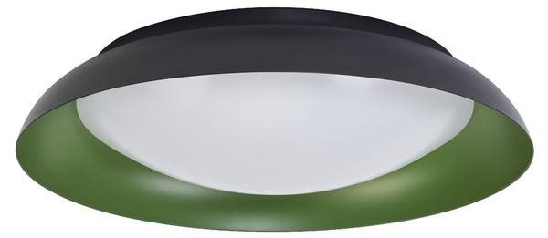 Led Deckenleuchte Orbis Plate Schwarz - Grün - Höhe: 11 cm