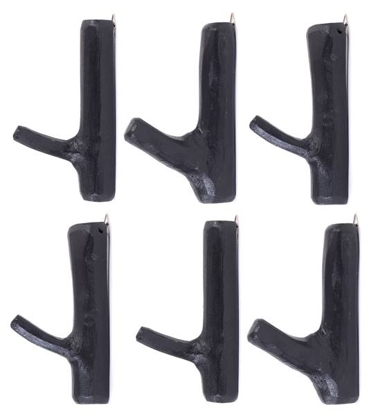 Garderobenhaken Limb 6er Set Schwarz