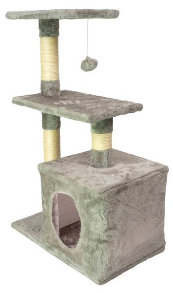 Kratzbaum BAS Grau - Holzwerkstoff - 50 x 80 x 30 cm