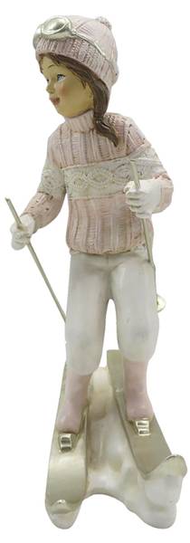 Figur Kind Weihnachten-Angel Pink - Kunststoff - 8 x 19 x 12 cm