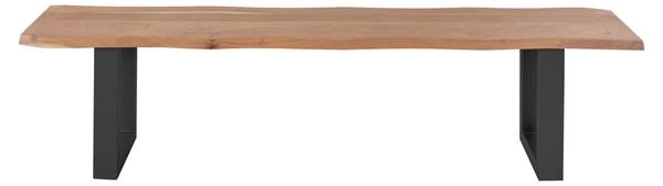 Sitzbank NOAH Beige - 200 x 47 cm - Schwarz