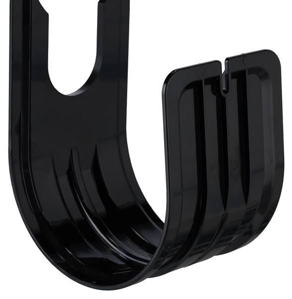Schwarze Schlauchhalter im 4er Set Schwarz - PVC - 8 x 22 x 10 cm