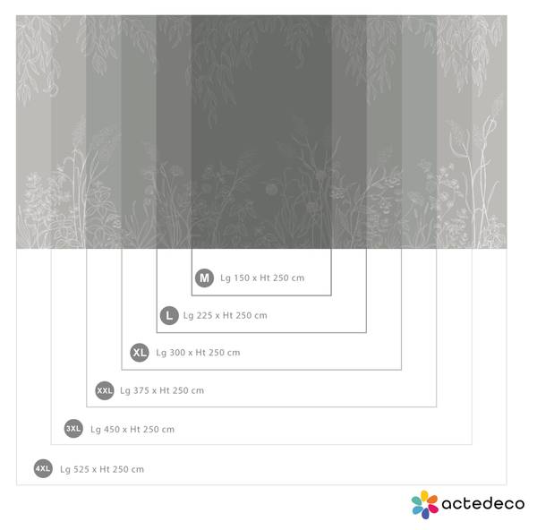 Papier peint  Sous la canopée Vert foncé - Largeur : 375 cm