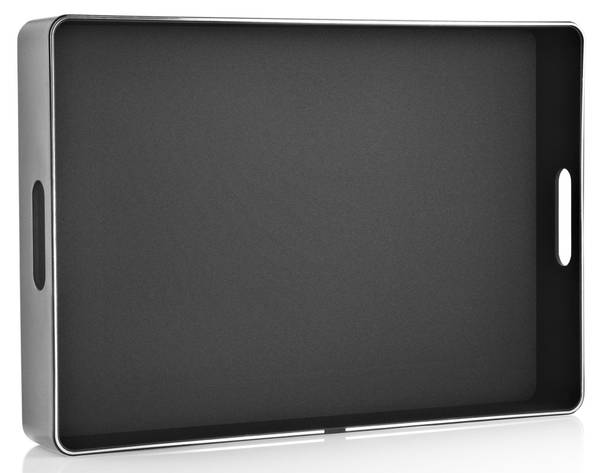 Tablett 11757 Schwarz - Naturfaser - 34 x 7 x 1 cm