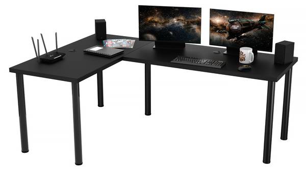 Gaming Schreibtisch beidseitig TABLE Schwarz
