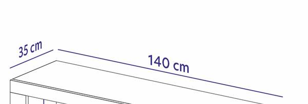 TV-wandbord BIANKO eikenhout - licht eikenhout