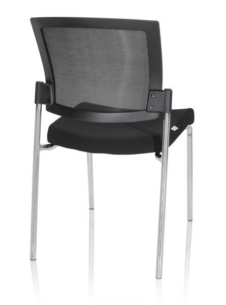 Esszimmerstuhl K9 V Schwarz - Strukturstoff - Netzstoff - Polyester - 58 x 90 x 48 cm