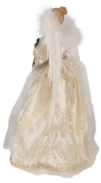 Kerstdecoratie Engel Xmas&Henry wit - kunststof - 16 x 46 x 28 cm