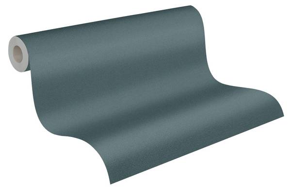 Vliestapete 4401 Stoff Optik Uni Design Blau - Grau