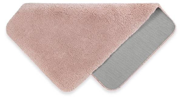 Badteppich Porto Azzurro Grau - Hellrosa - Pink - 80 x 150 cm