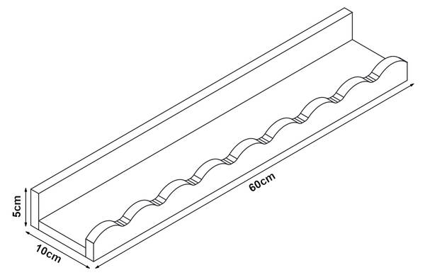 Kinder-Wandregalset Vestnes 2-tlg. Pink - Holzwerkstoff - 60 x 5 x 10 cm