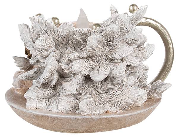 Kerzenständer Xmas&Cason Braun - Kunststoff - 13 x 10 x 14 cm