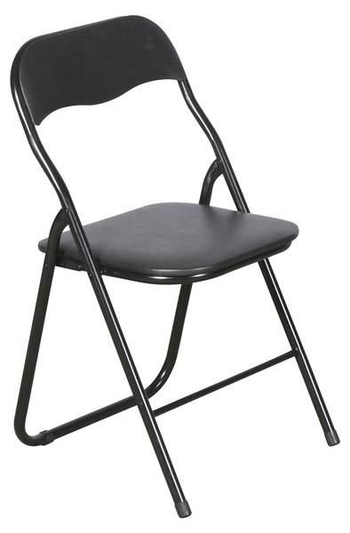 Klappstuhl  Mihe 4er Set Schwarz - Stahl - 45 x 78 x 44 cm
