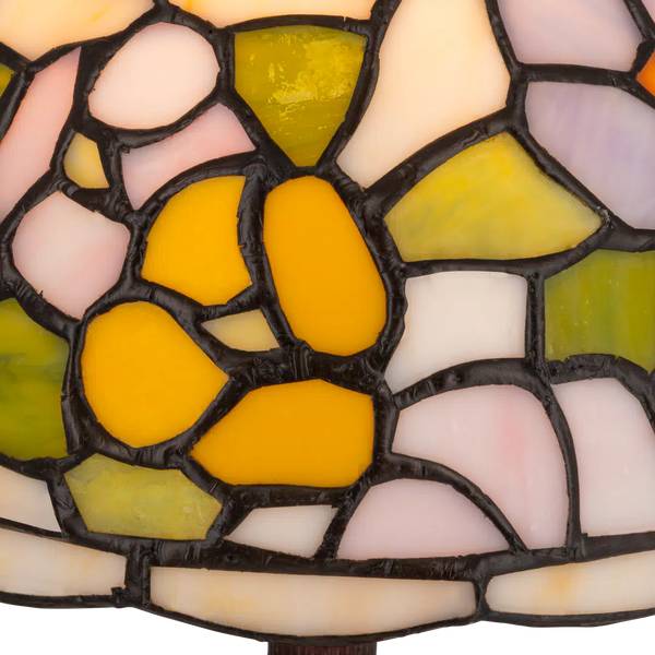 Tiffany Tischlampe Kolibri 7005 Weiß - Glas - 20 x 36 x 20 cm