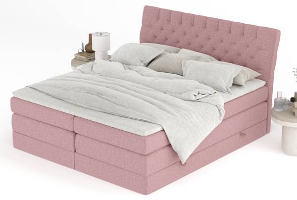 Boxspringbett Seraphine Pink - Liegefläche Breite: 200 cm