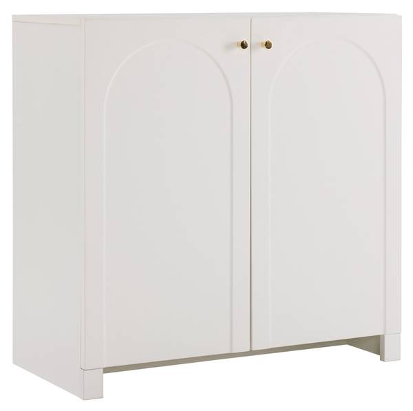 Zijkastje ArcLucy Ⅱ wit - plaatmateriaal op houtbasis - 80 x 80 x 40 cm