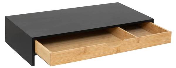 Support écran ordinateur BAVA Noir - Bois manufacturé - 47 x 10 x 25 cm