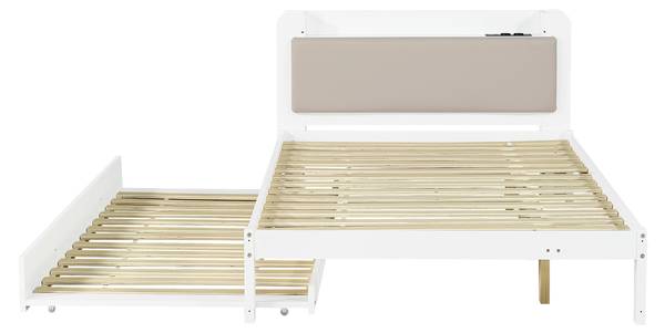Kinderbett MUDLACHU49 Ⅰ Weiß - Holzwerkstoff - 125 x 80 x 220 cm