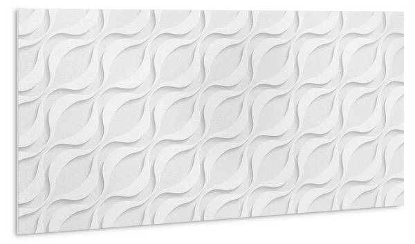 Selbstklebendes Wandpaneel Wellen Grau - Polyester PVC - 100 x 50 x 0 cm