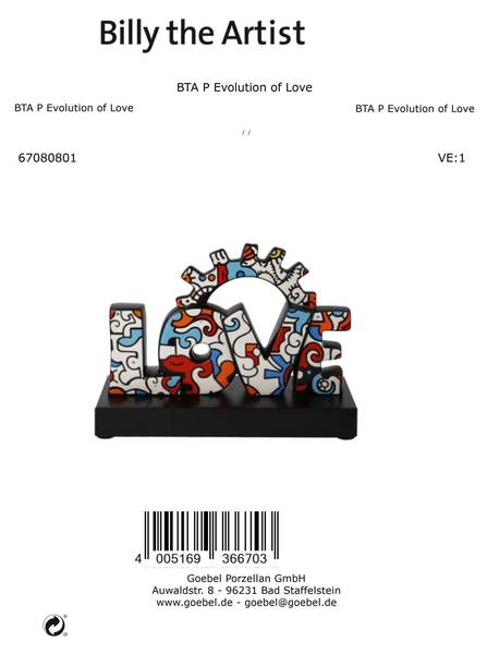 Figur Evolution of love Porzellan - 1 x 15 x 22 cm