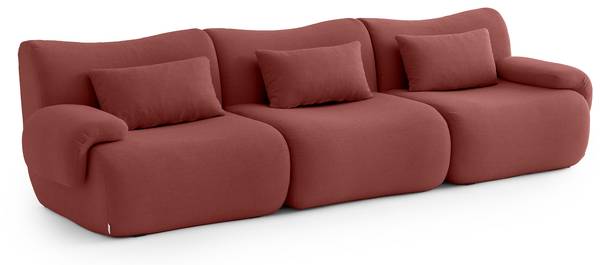 3-Sitzer Sofa TIME Rot