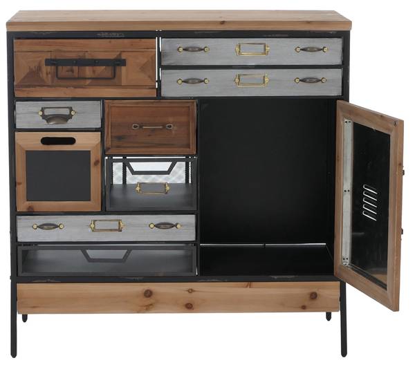 Apothekerskast Q77 den - ijzer - zink - 84 x 85 x 35 cm