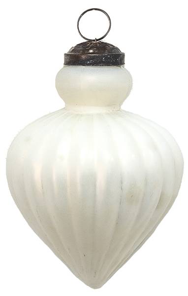 Weihnachtskugel Xmas 36815 Weiß - Glas - 8 x 9 x 8 cm
