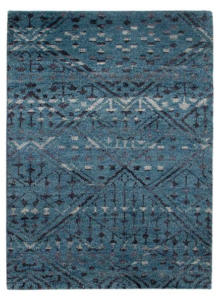 Wollteppich Naturals Blau - Naturfaser - 60 x 2 x 90 cm