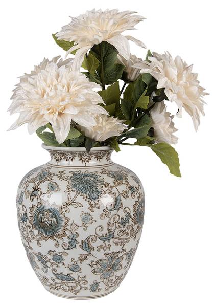 Vase Ares Weiß - Keramik - 22 x 25 x 22 cm