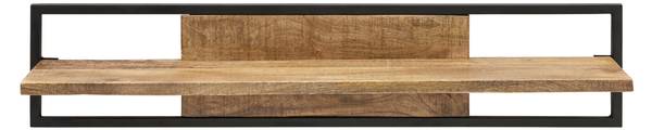 Wandboard EVEREST Beige - Schwarz - Metall - Holz teilmassiv - 120 x 1 x 30 cm