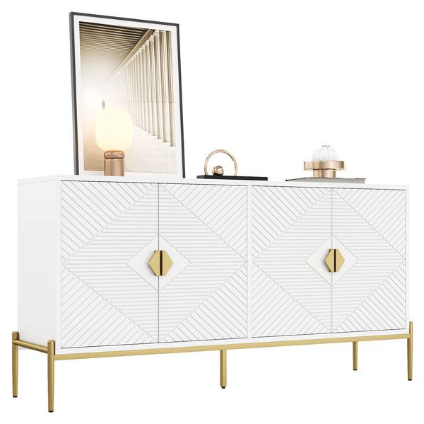 Sideboard Apneumone Weiß - Holzwerkstoff - 40 x 80 x 162 cm