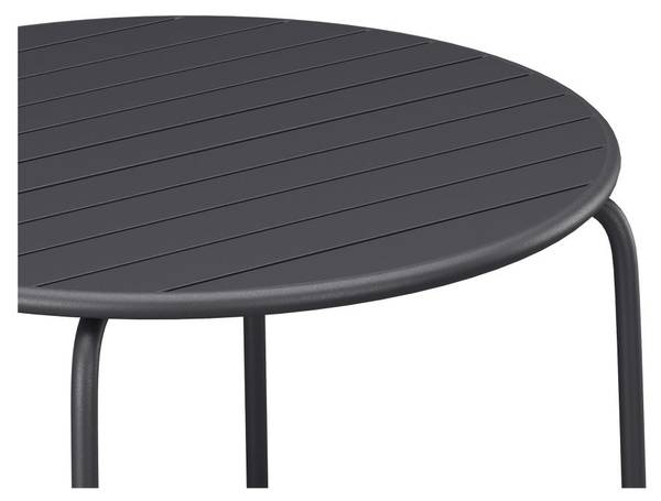 Gartenessgruppe im Set MIRMANDE Grau - Metall - 59 x 1 x 56 cm