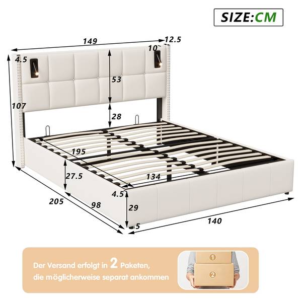 Boxspringbett DDL01 Breite: 149 cm