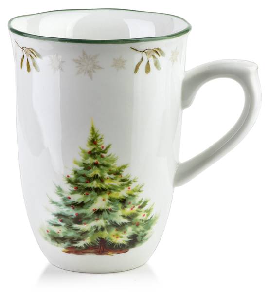 Becher SANTA LILA Weiß - Porzellan - 11 x 11 x 15 cm