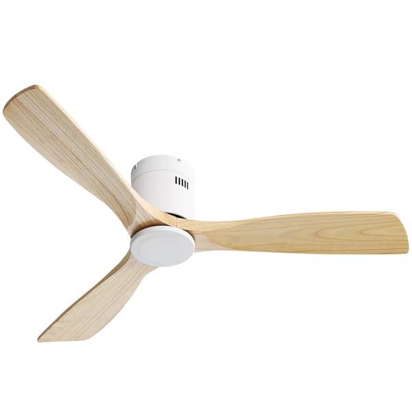 Deckenventilator CD335 Beige - Holzwerkstoff - 132 x 25 x 132 cm