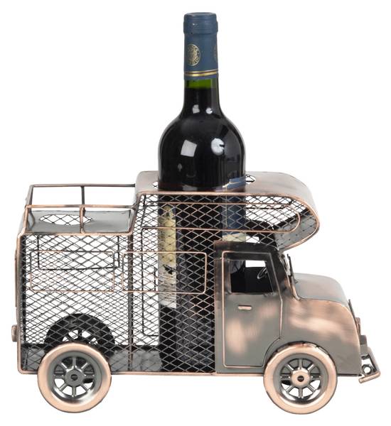 Flaschenhalter Wohnmobil RoadVino Braun - Metall - 32 x 19 x 14 cm