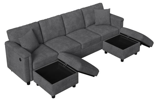 Ecksofa LADECHAN647 Ⅳ Grau