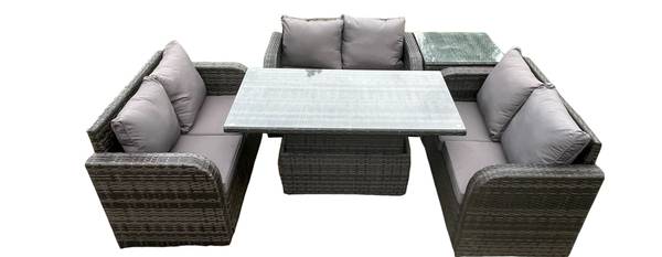 GARTENSET D(5er-Set) Grau - Webstoff - 80 x 68 x 140 cm