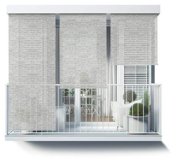 Außenrollo Aevum Forma Grau - Textil - 40 x 180 x 1 cm