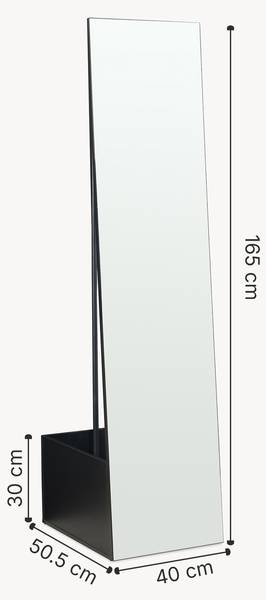 Miroir porte-manteau Saden Noir