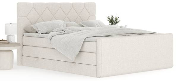 Boxspringbett Toma Beige - Liegefläche Breite: 200 cm
