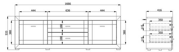 Fernsehschrank Nalles Beige - Holzwerkstoff - 42 x 54 x 167 cm